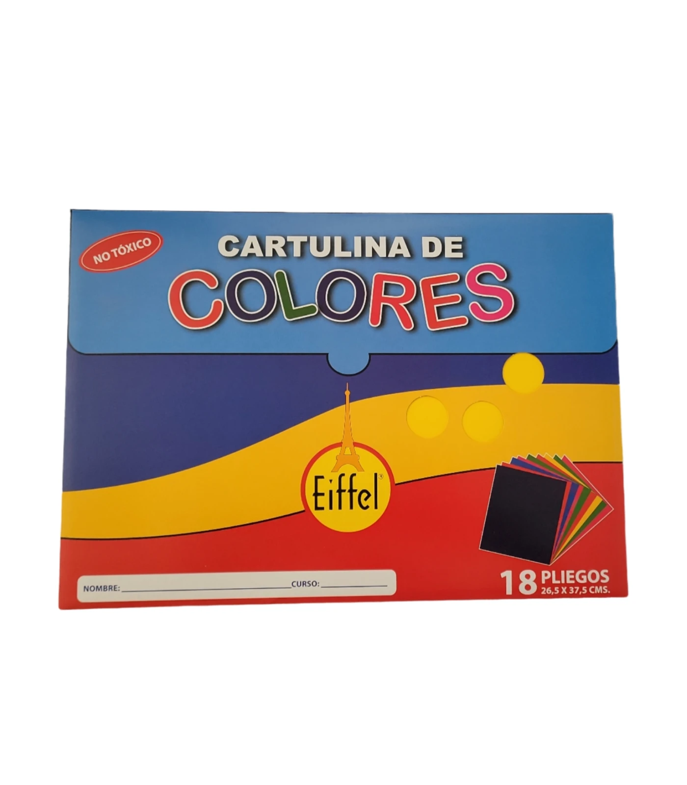 CARPETA CARTULINA COLOR 18 PLIEGOS EIFFEL
