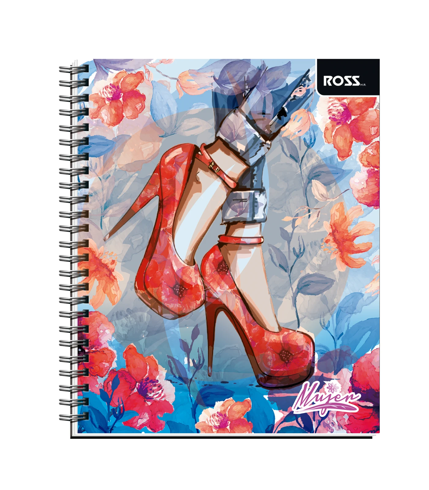 CUADERNO UNIVERSITARIO MUJER ESPIRAL DOBLE 7 MM 100 HOJAS ROSS