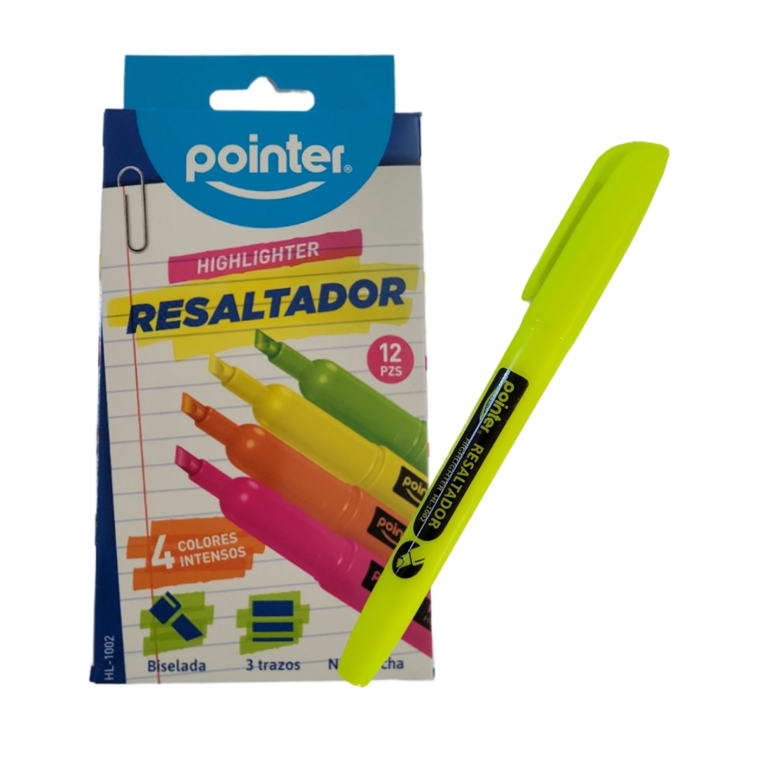 DESTACADOR LAPIZ DIFERENTES COLORES POINTER UNIDAD
