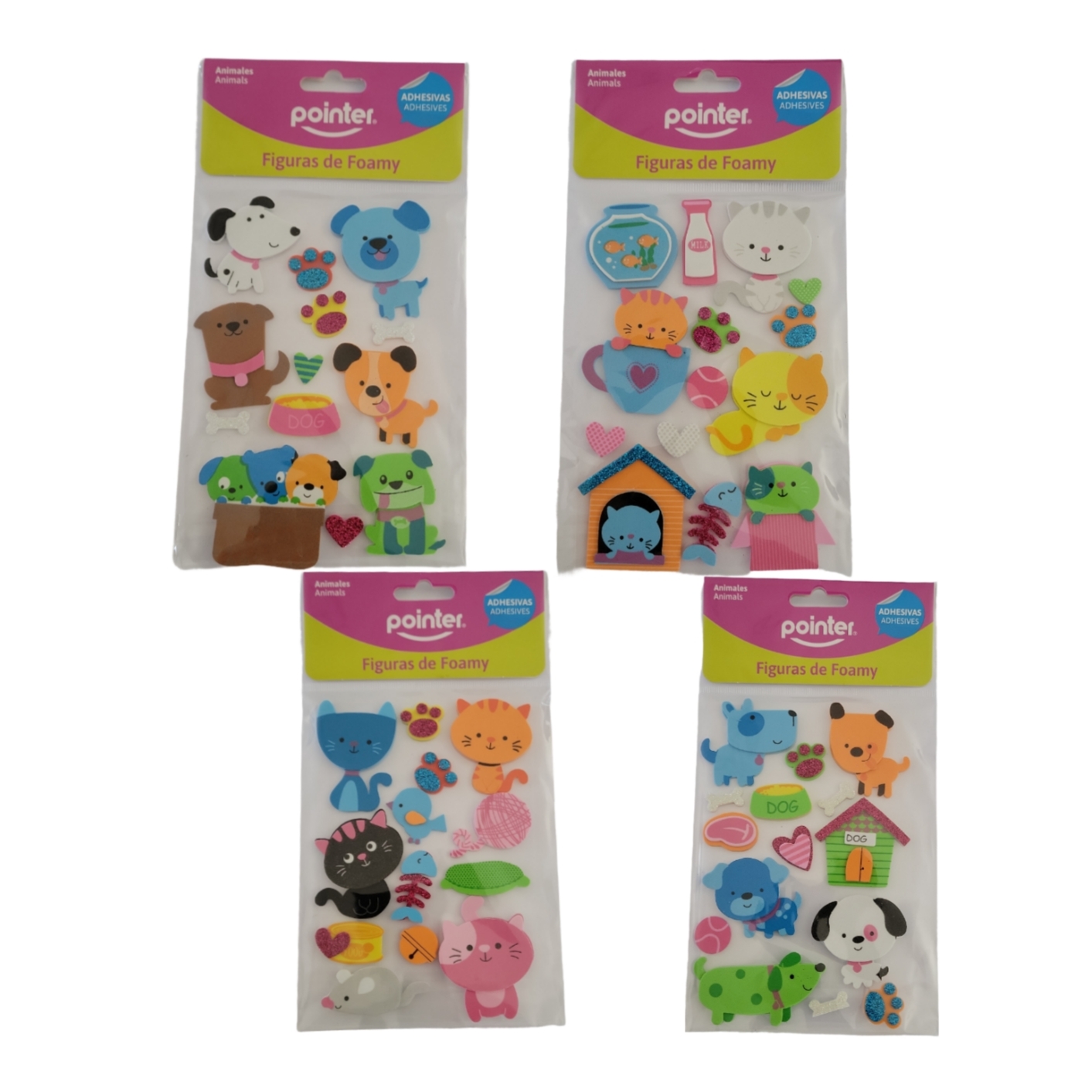 SET ANIMALES GOMA EVA ADHESIVOS POINTER
