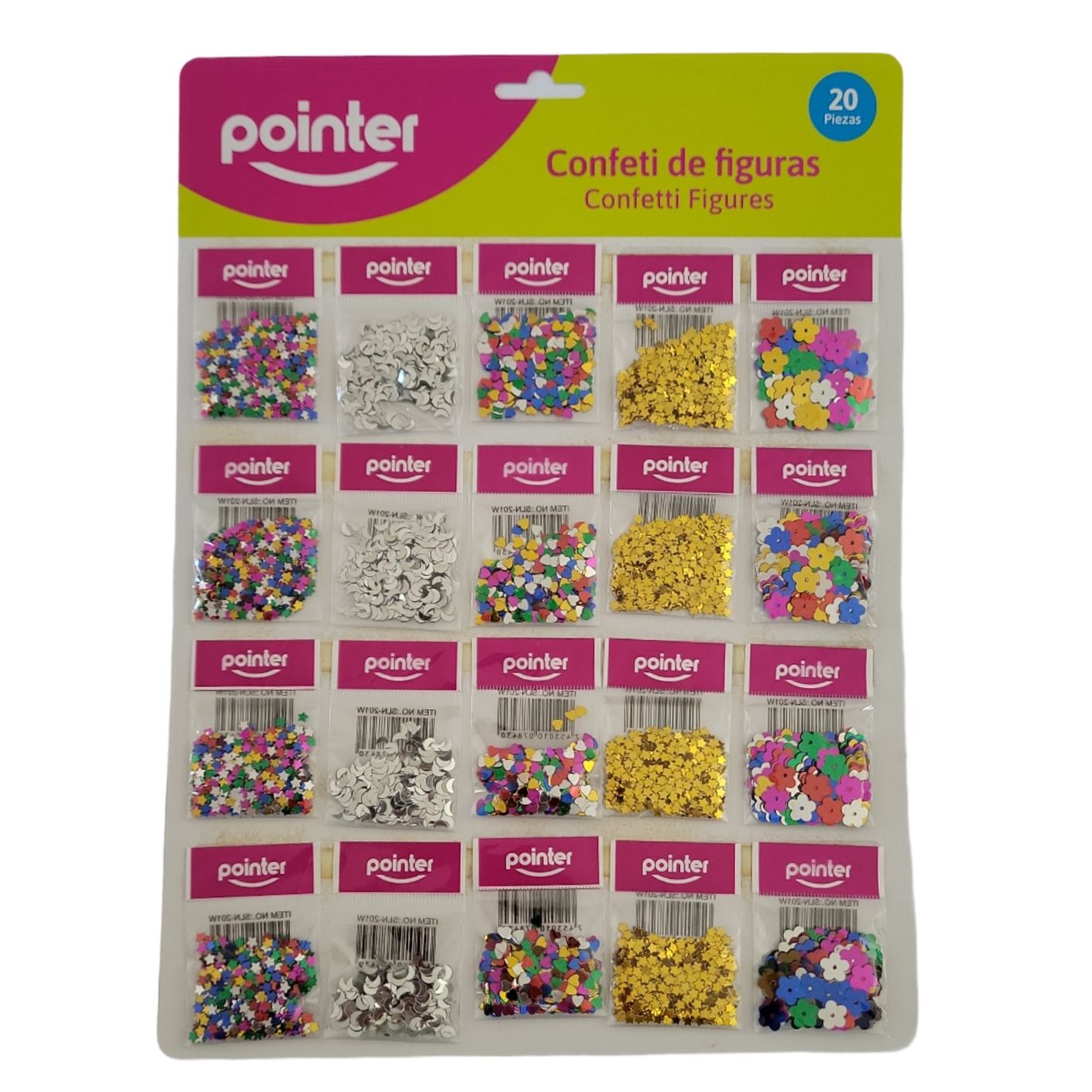 CONFETI DE FIGURAS BRILLANTES POINTER UNIDAD