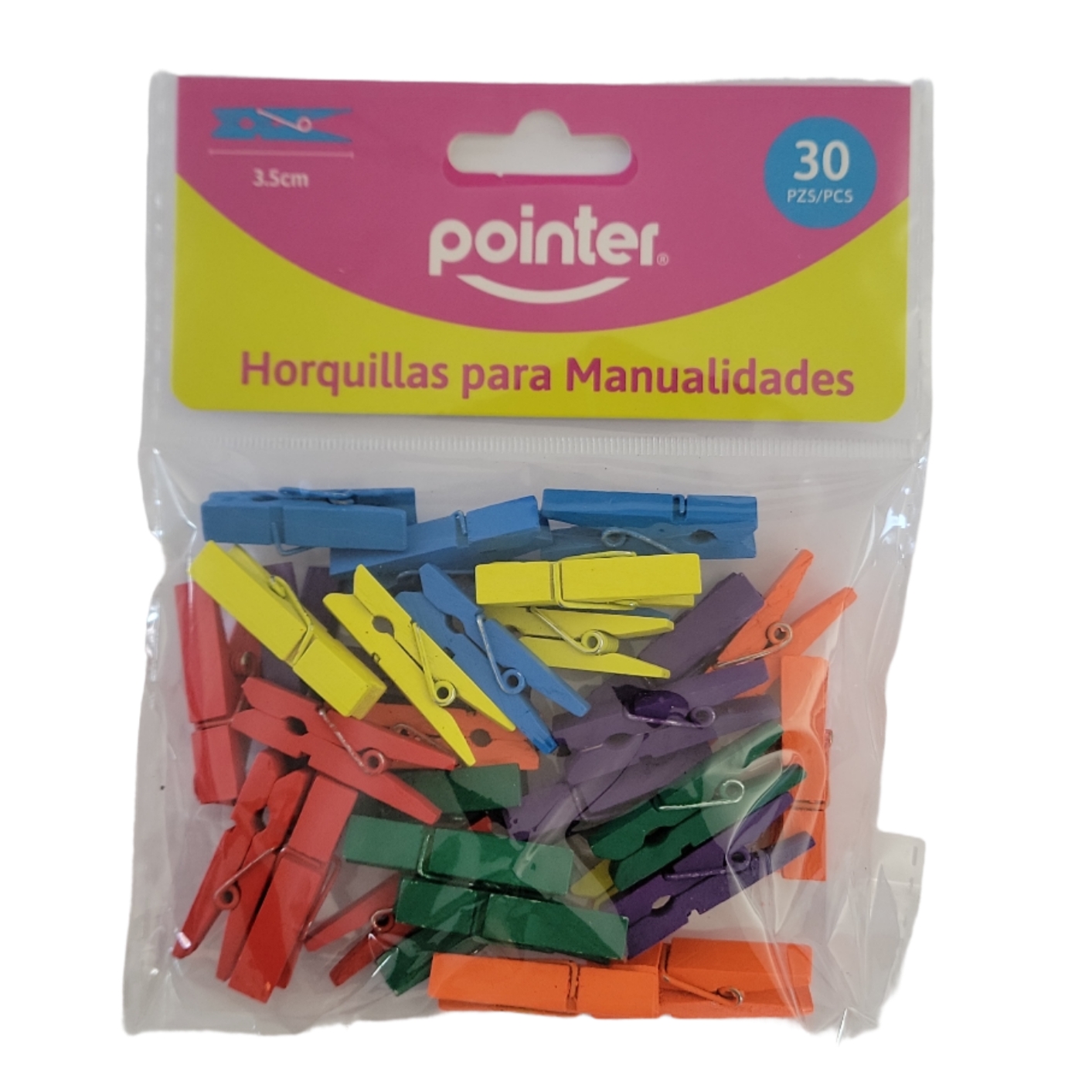 PINZAS PERRITOS MULTICOLOR 30 PIEZAS POINTER