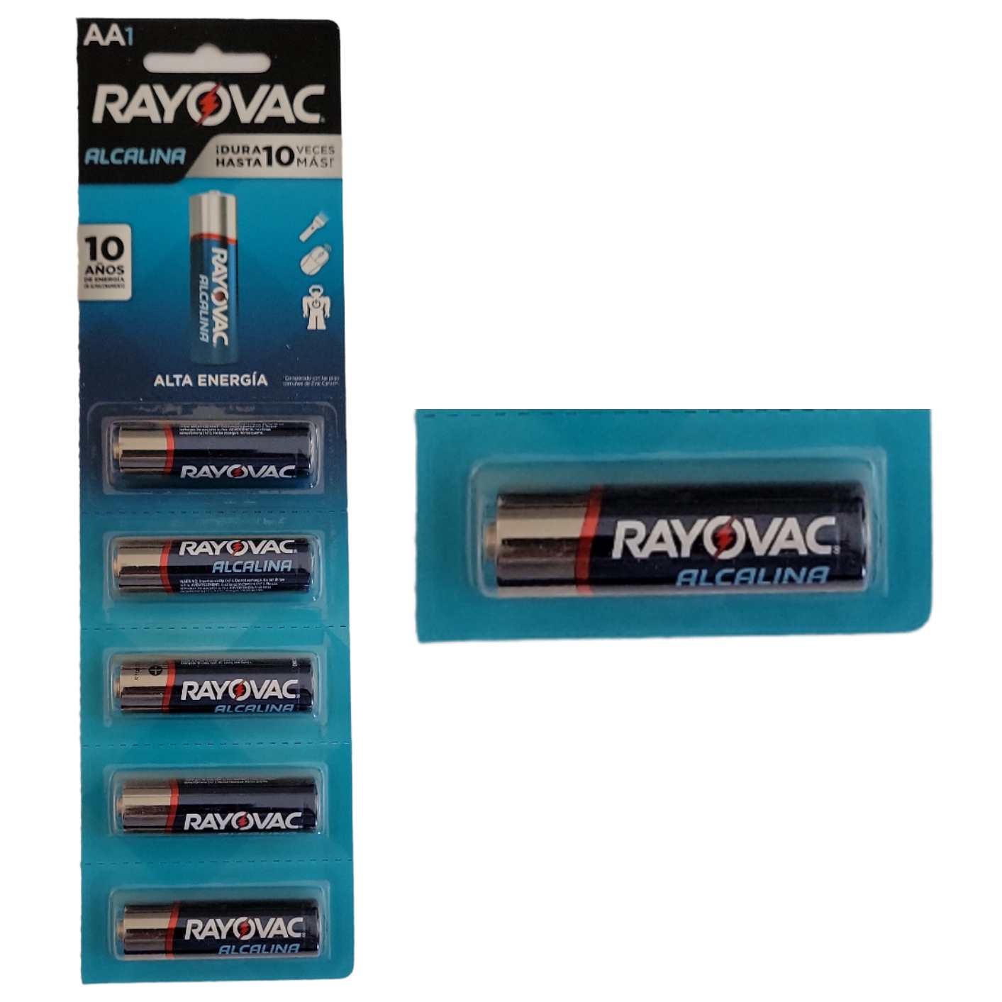 PILA DOBLE AA ALCALINA RAYOVAC UNIDAD