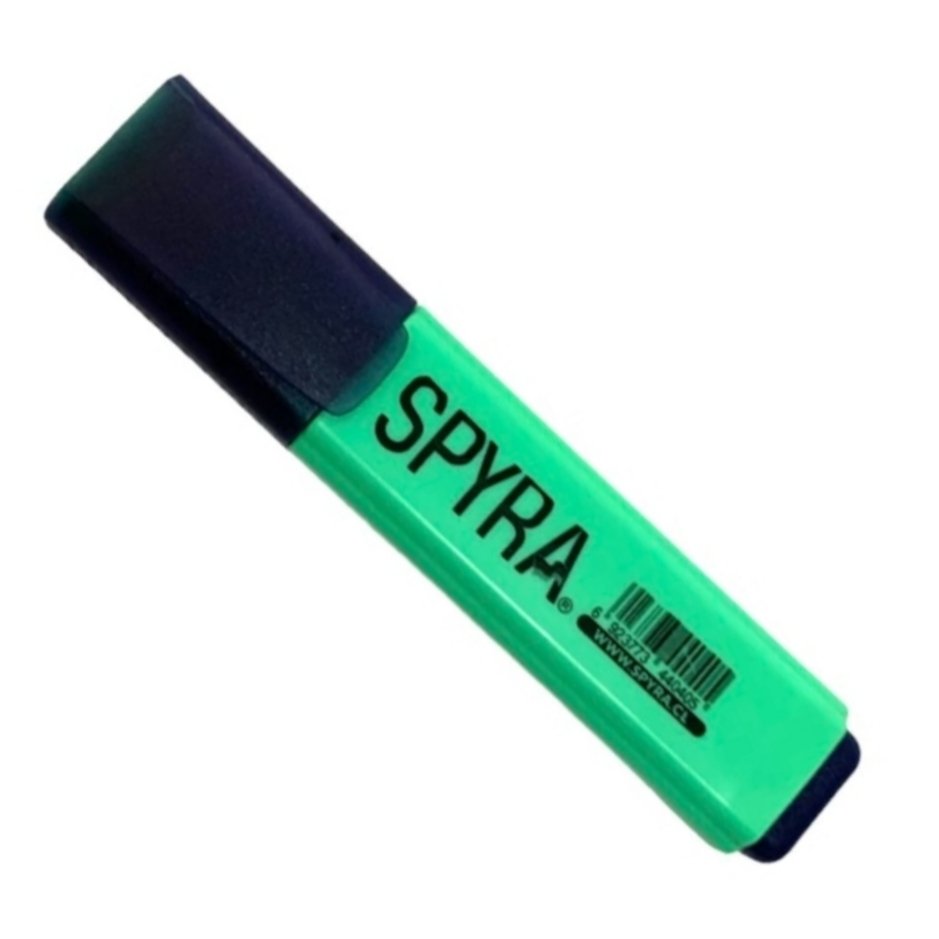 DESTACADOR SPYRA VERDE PUNTA BISELADA