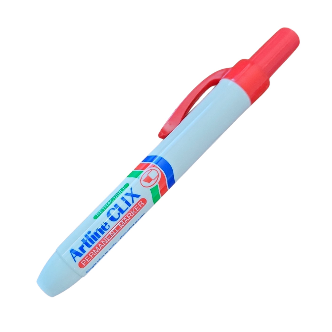 PLUMON PERMANENTE ROJO PUNTA PLANA RETRACTIL ARTLINE CLIX UNIDAD