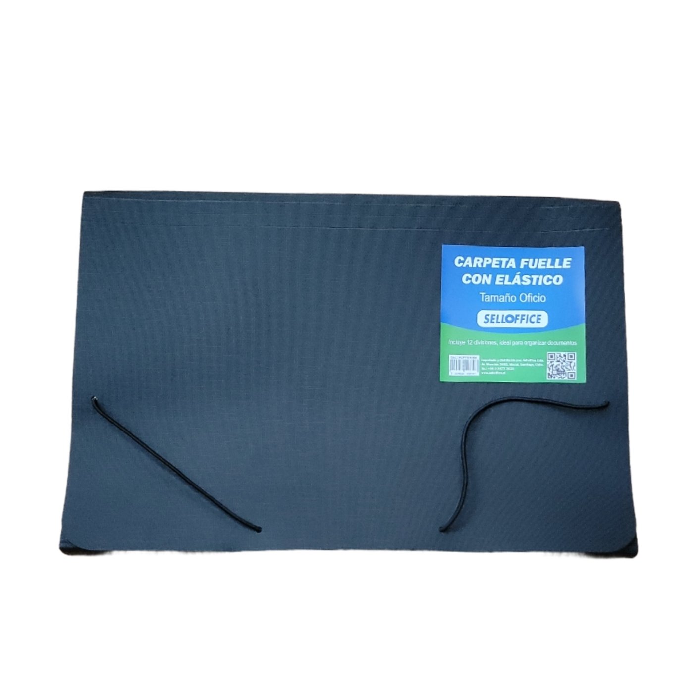 CARPETA FUELLE OFICIO 12 SEPARACIONES CON ELASTICO SELLOFICE