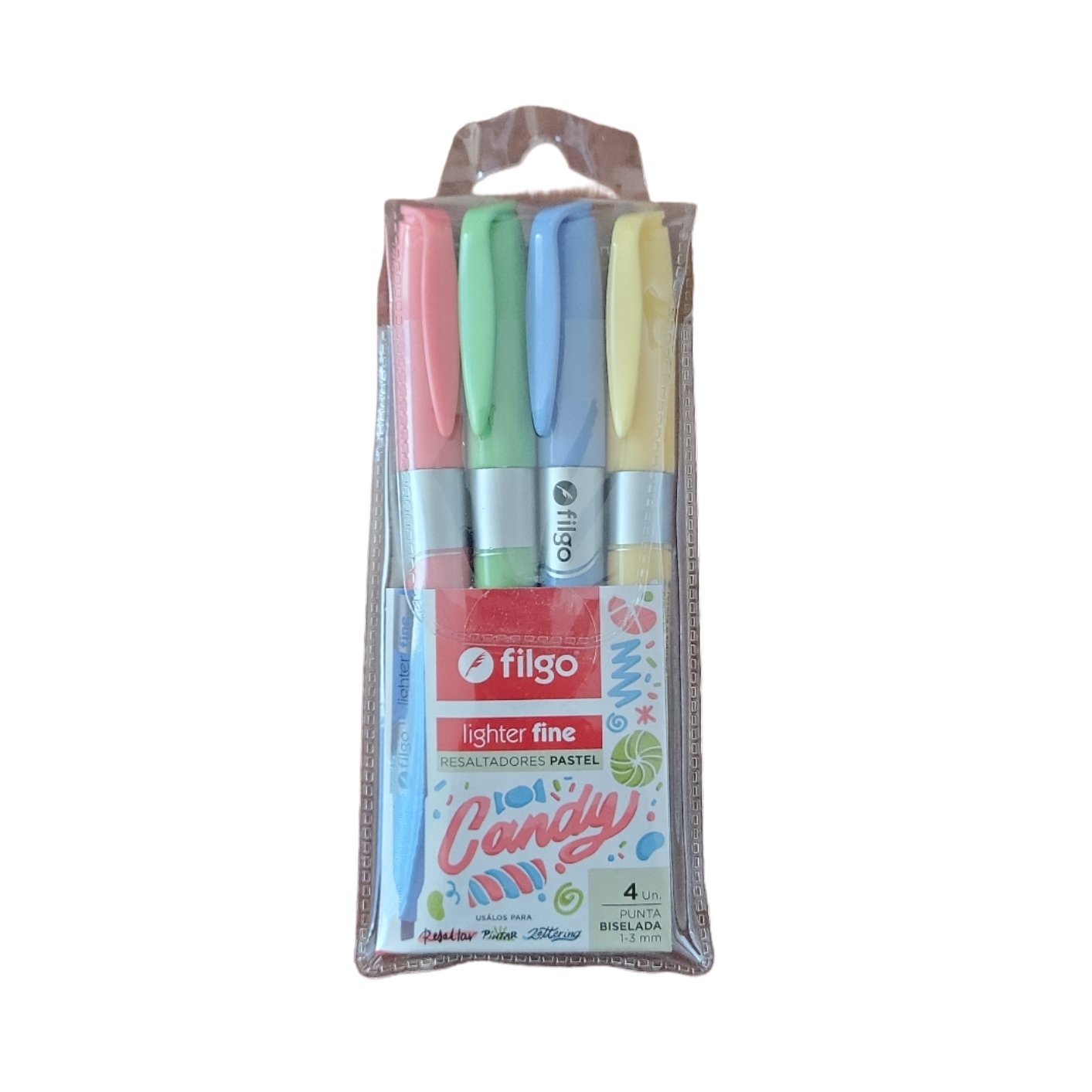 ESTUCHE 4 DESTACADOR LIGHTER FINE CANDY FILGO