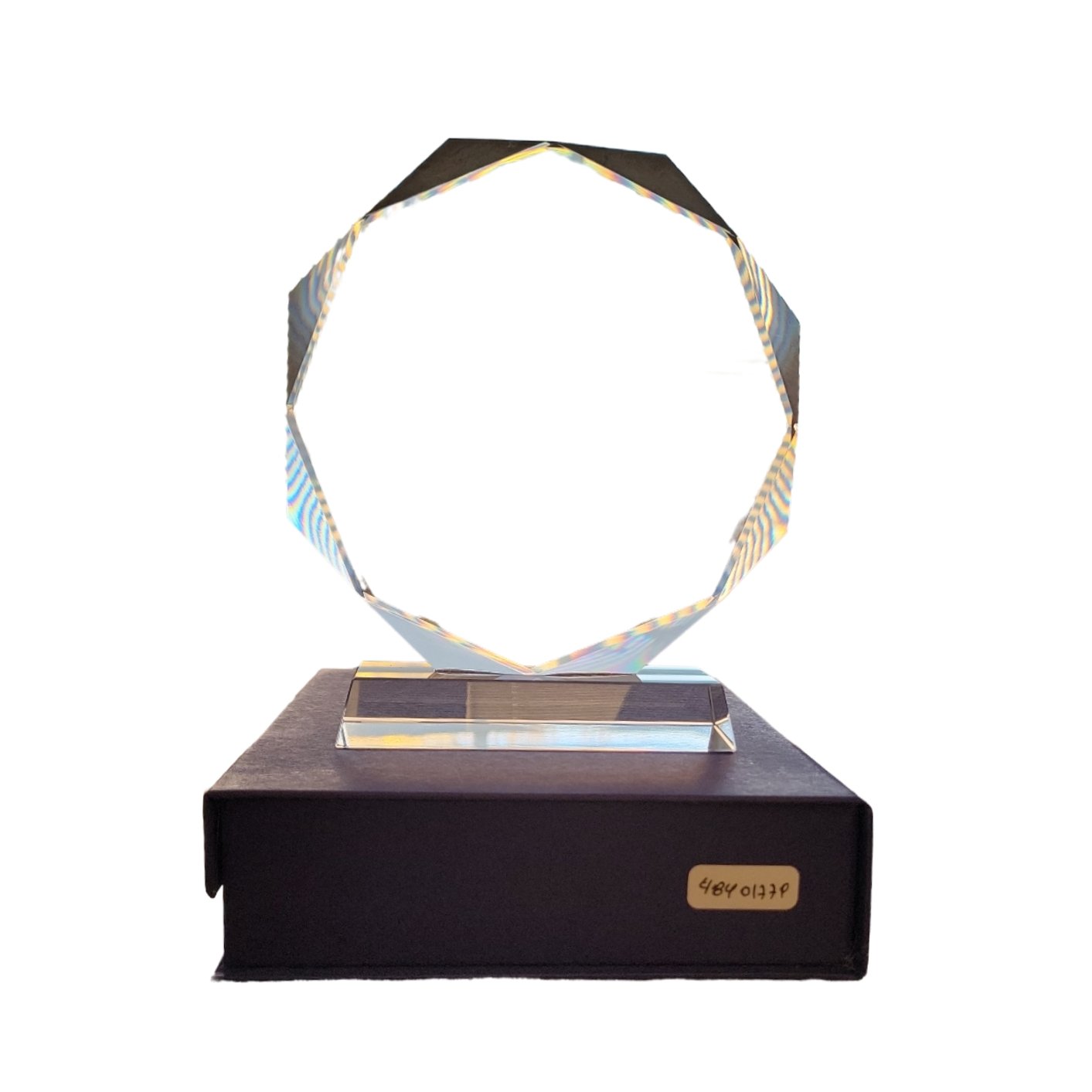 GALVANO VIDRIO 18 CMS FORMA OCTAGONO MODELO 04 @GRAFICA
