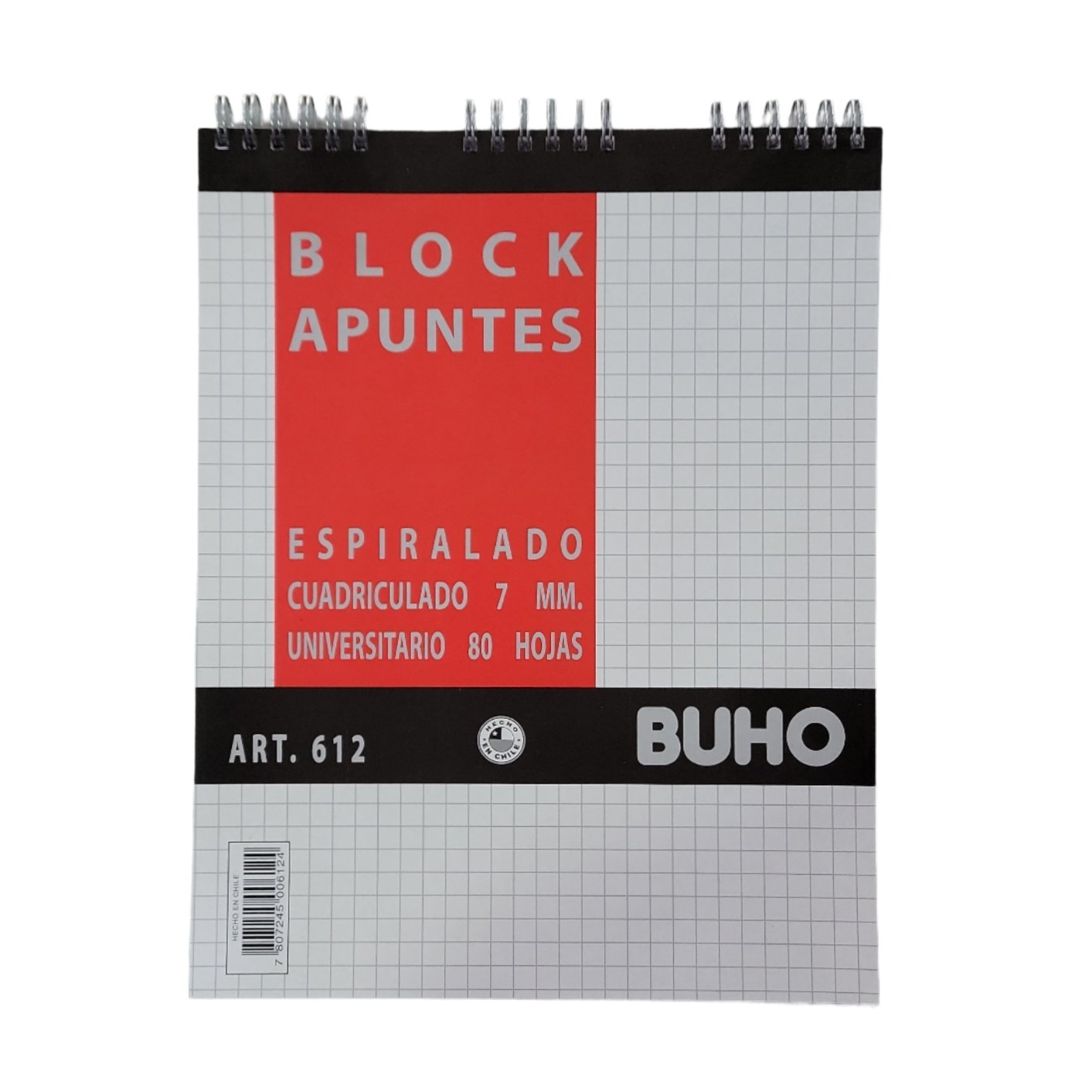 BLOCK APUNTE UNIV ESPIRALADO 7 MM 80 HJS ART. 612 BUHO