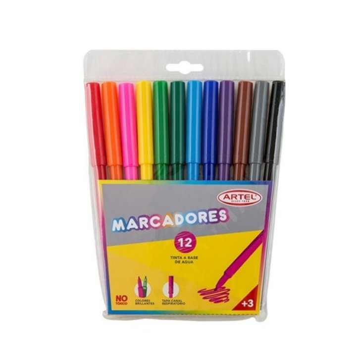Estuche Marcadores Artel 12 Unidades