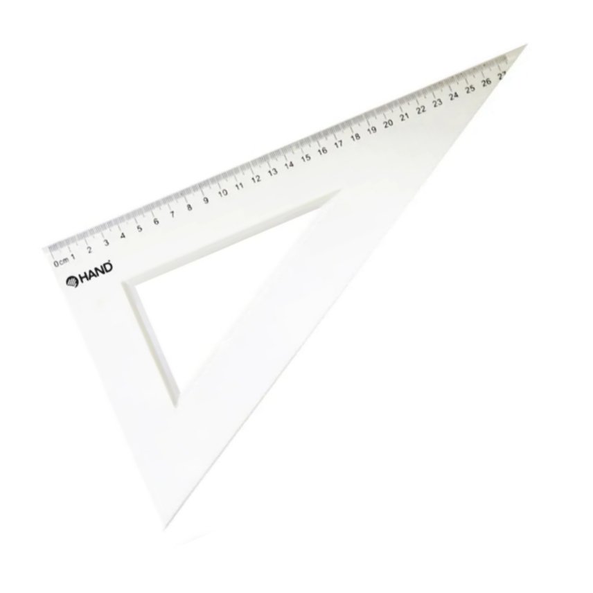 ESCUADRA 25 CMS 60° PLASTICA BISELADA HAND