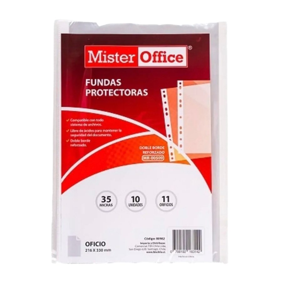 ADETEC FUNDA PLASTICO OFICIO 10 UNID.
