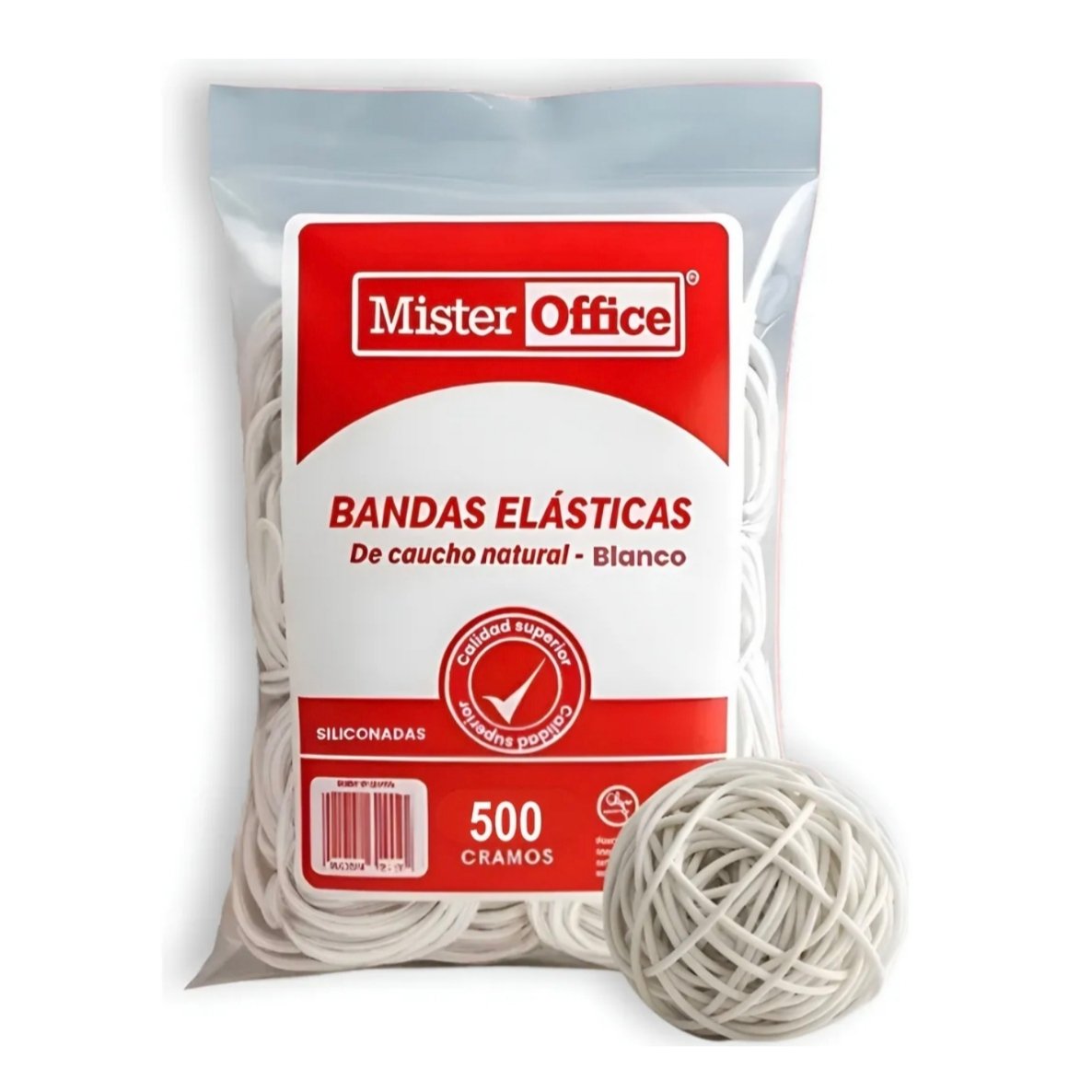 ELASTICO BLANCO 1.6MM 500GMS MISTER OFFICE
