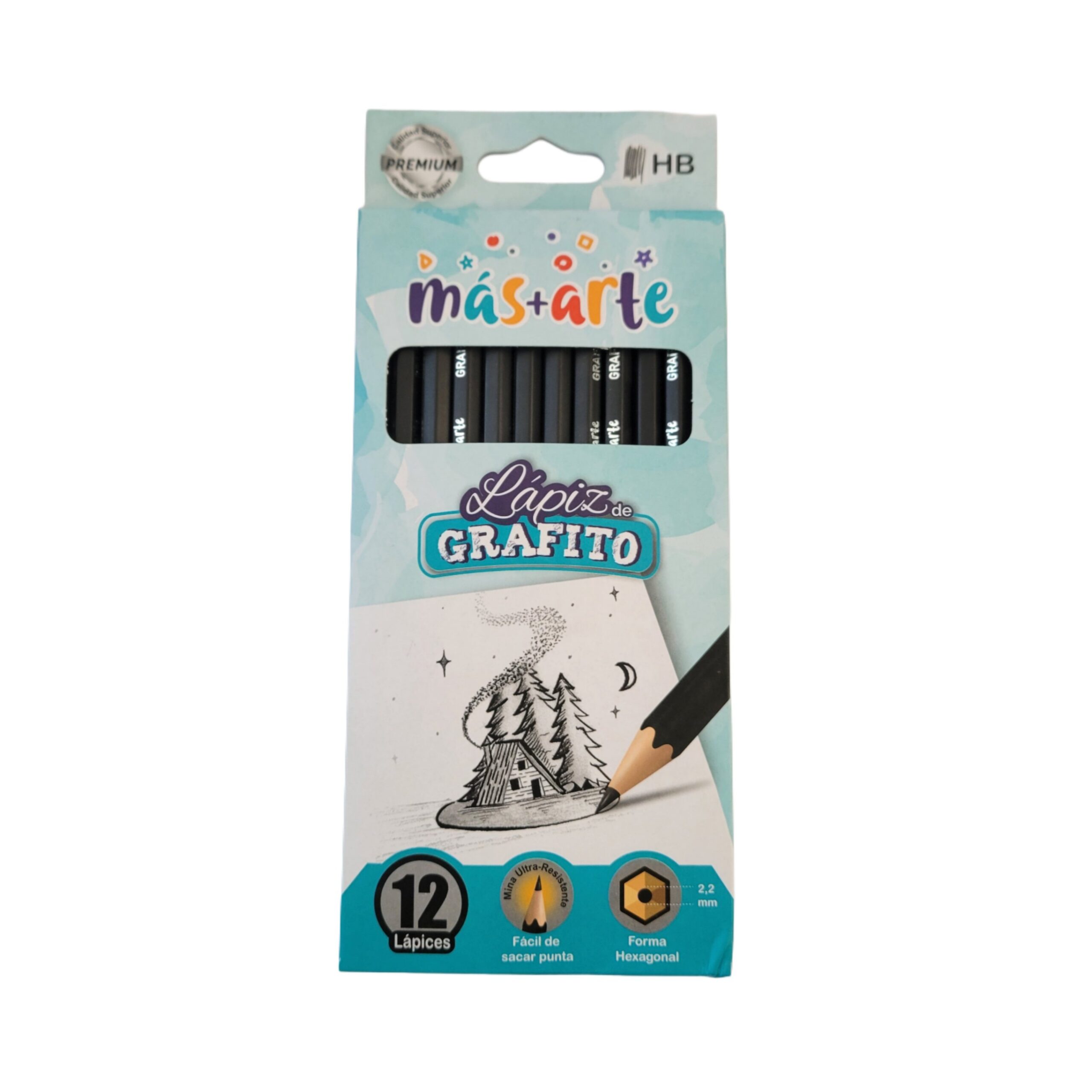 LAPIZ GRAFITO TORRE HEXAGONAL  Caja 12 unidades