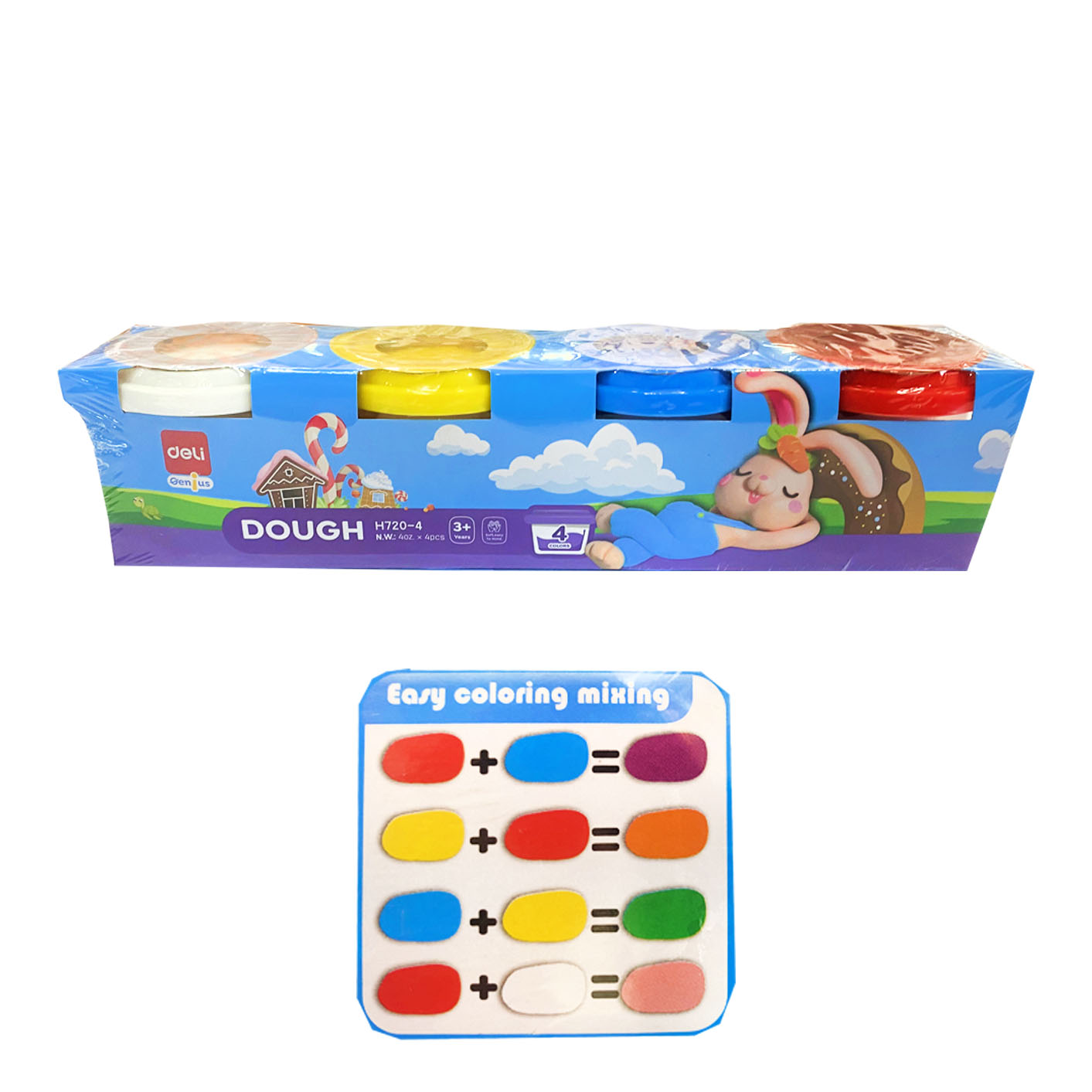 SET MASAS 4 COLORES 4 OZ. DOUGH DELI