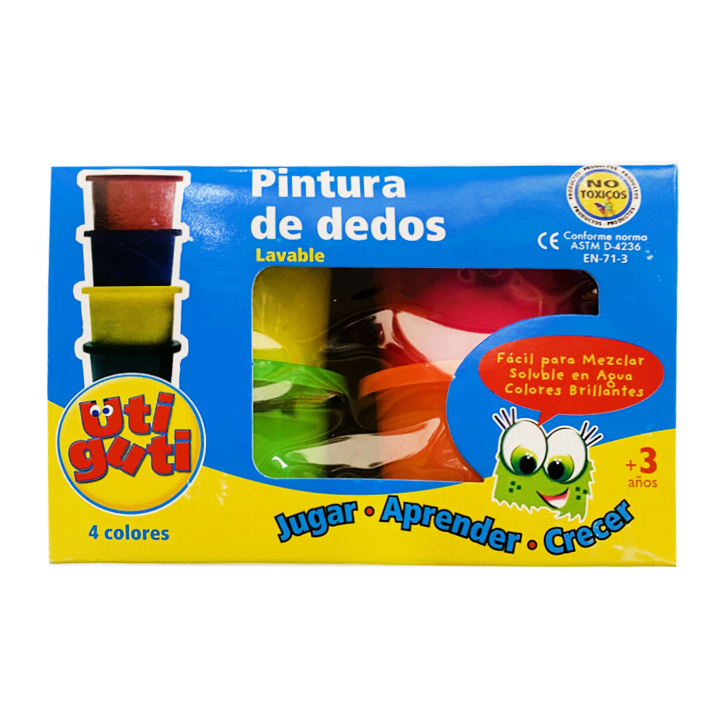 PINTURA DE DEDO 4 COLORES 9 CC. JM IMPORT