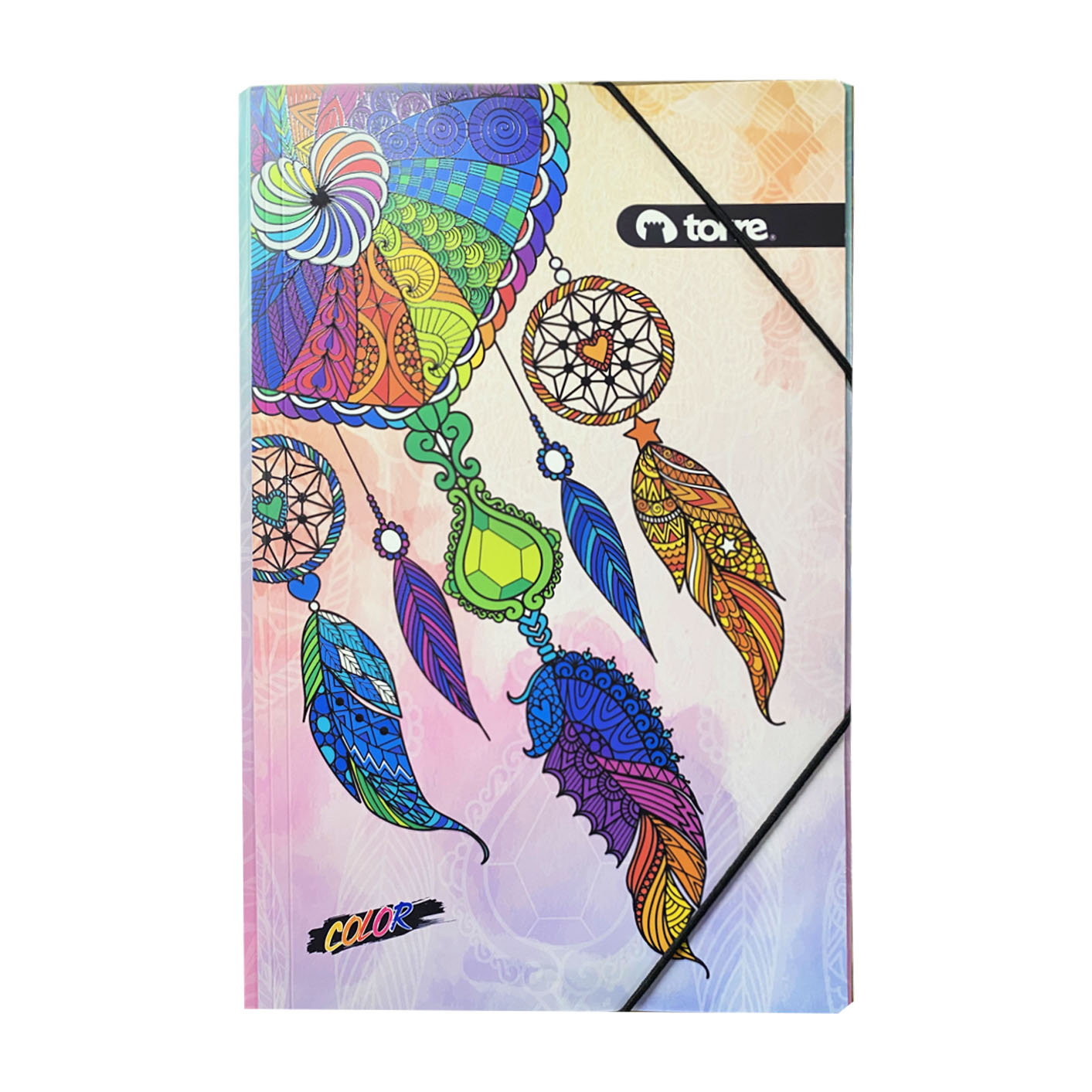 CARPETA CON ELASTICO MANDALA TORRE