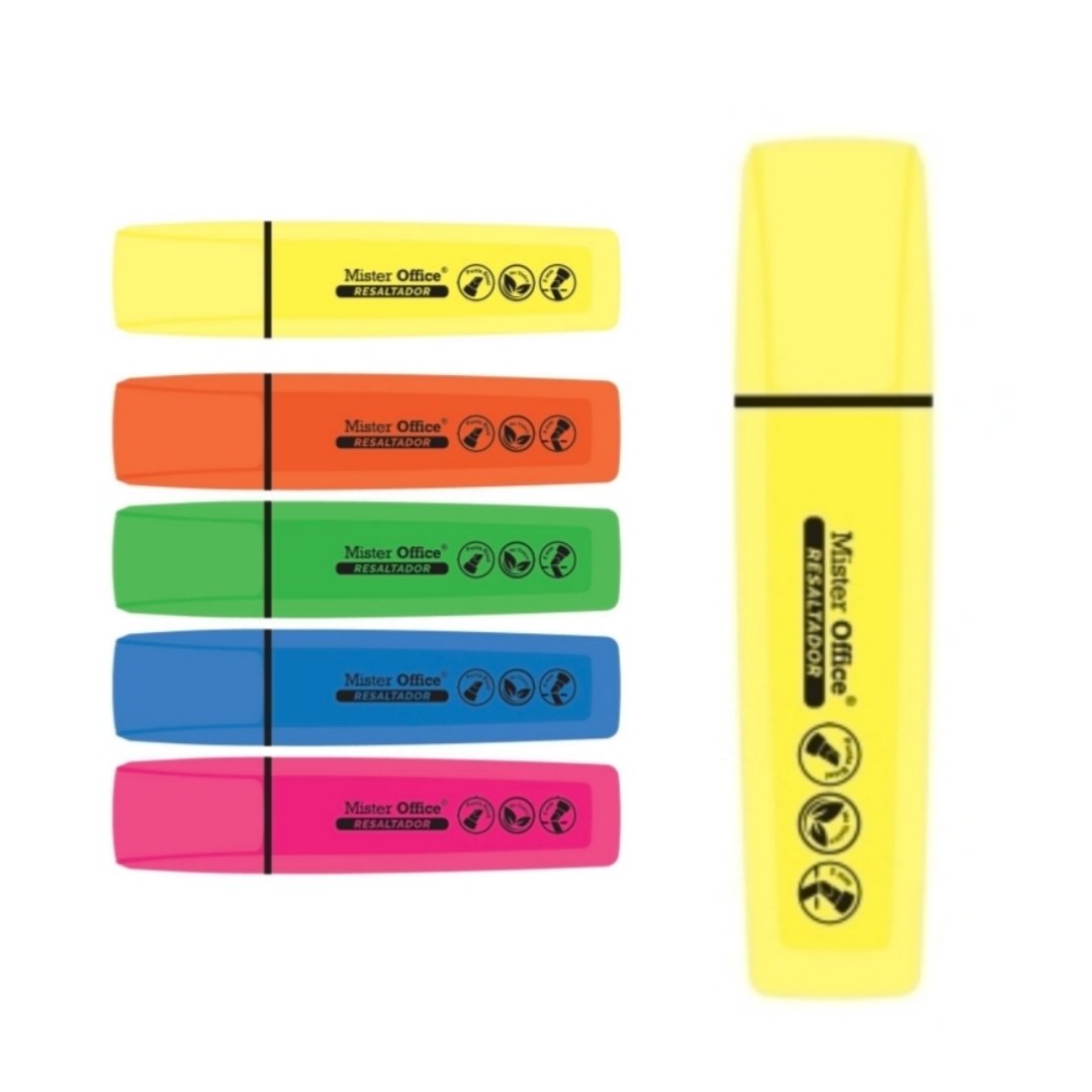 DESTACADOR AMARILLO BISELADO MISTER OFFICE