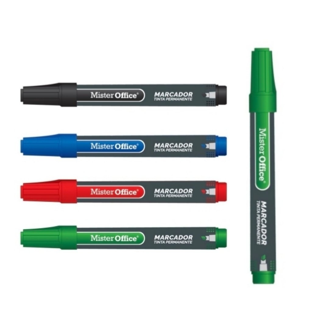 PLUMON PERMANENTE PTA.RED. VERDE MISTER OFFICE