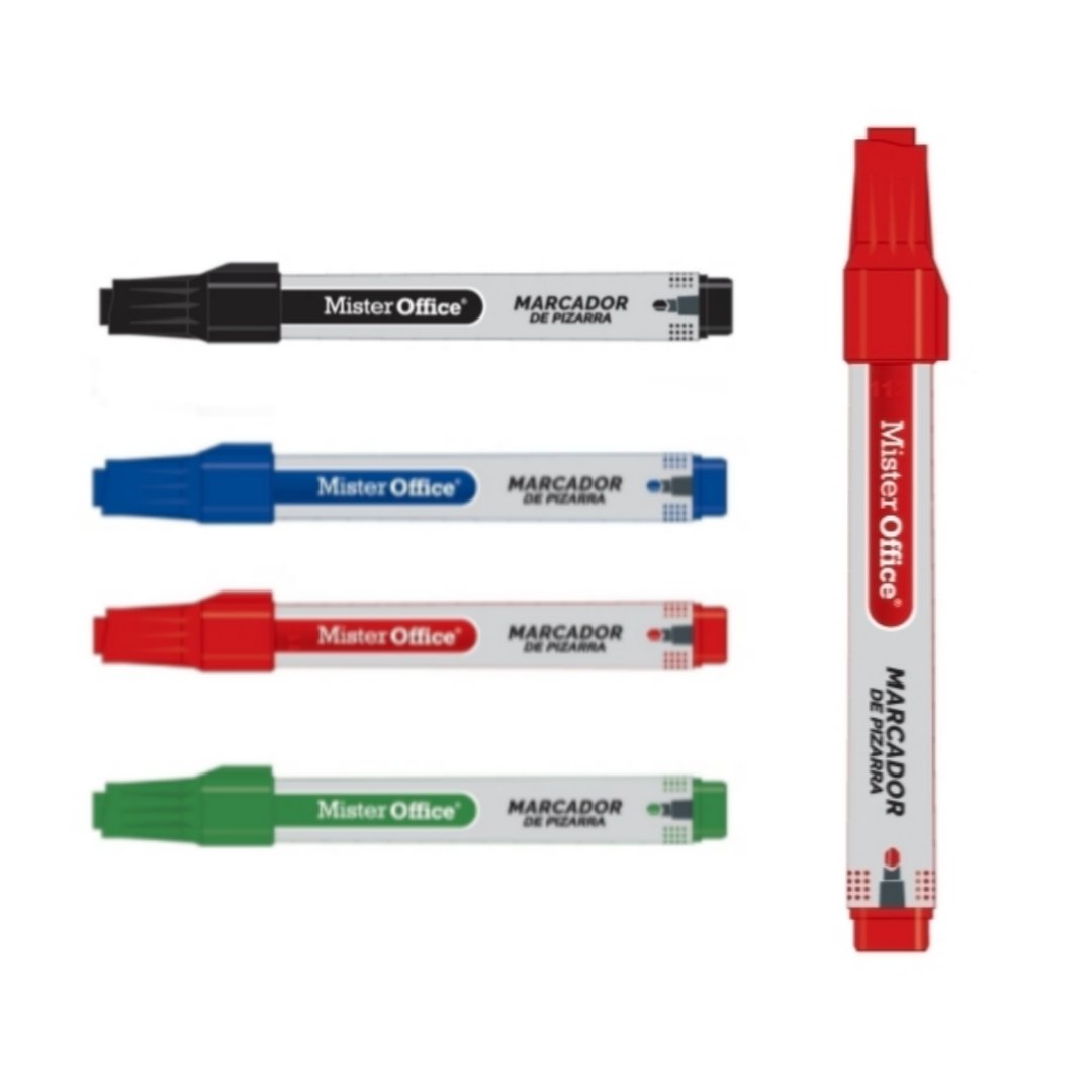 MARCADOR PIZARRA ROJO PTA RED. MISTER OFFICE