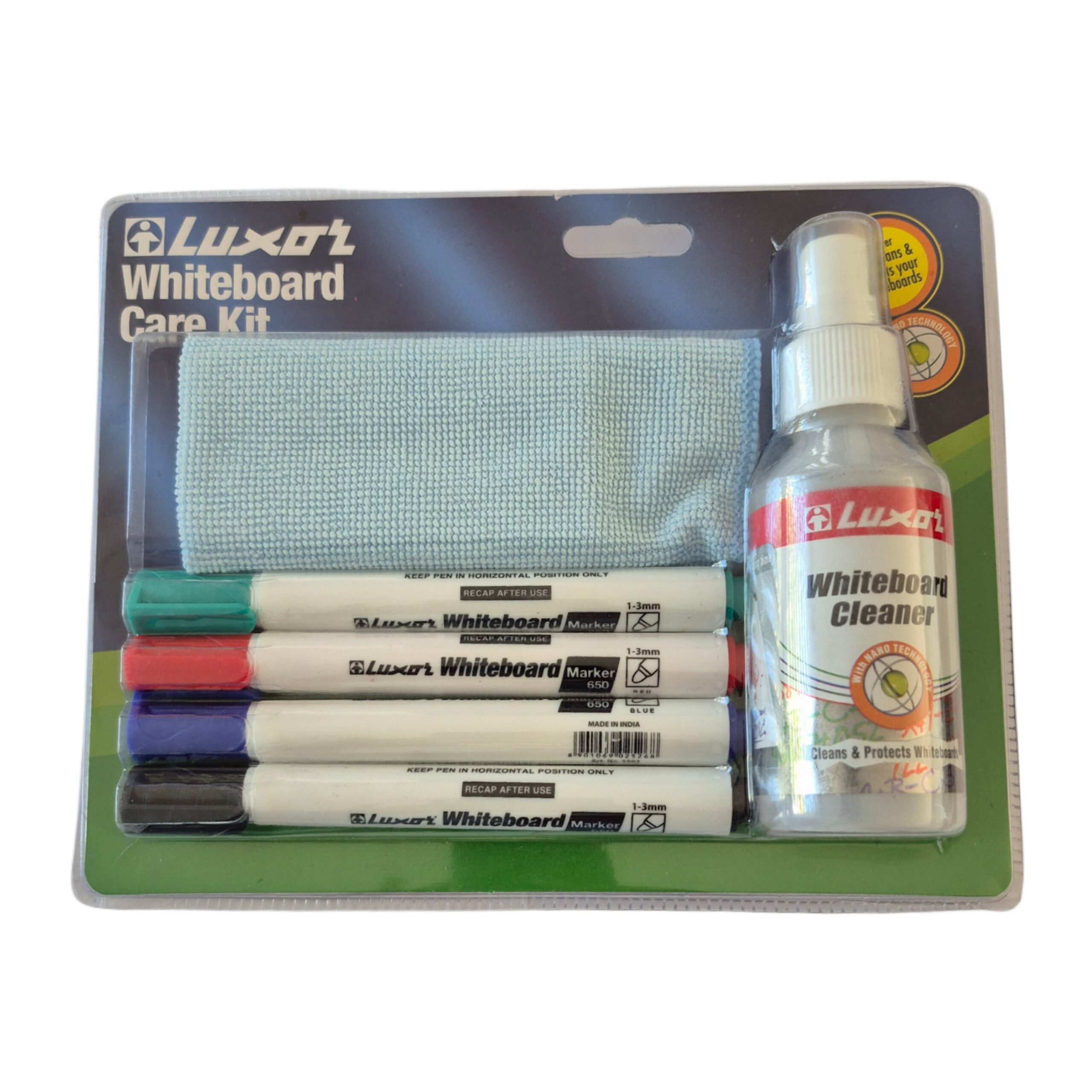 SET 4 PLUMONES PIZARRA + LIMPIADOR LUXOR