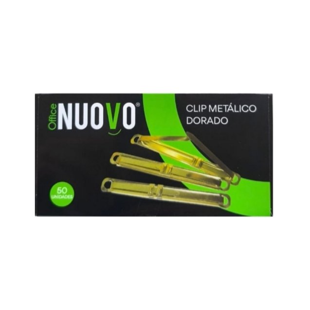 FASTENER ACOCLIP METALICO DORADO 50 PZAS NUOVO