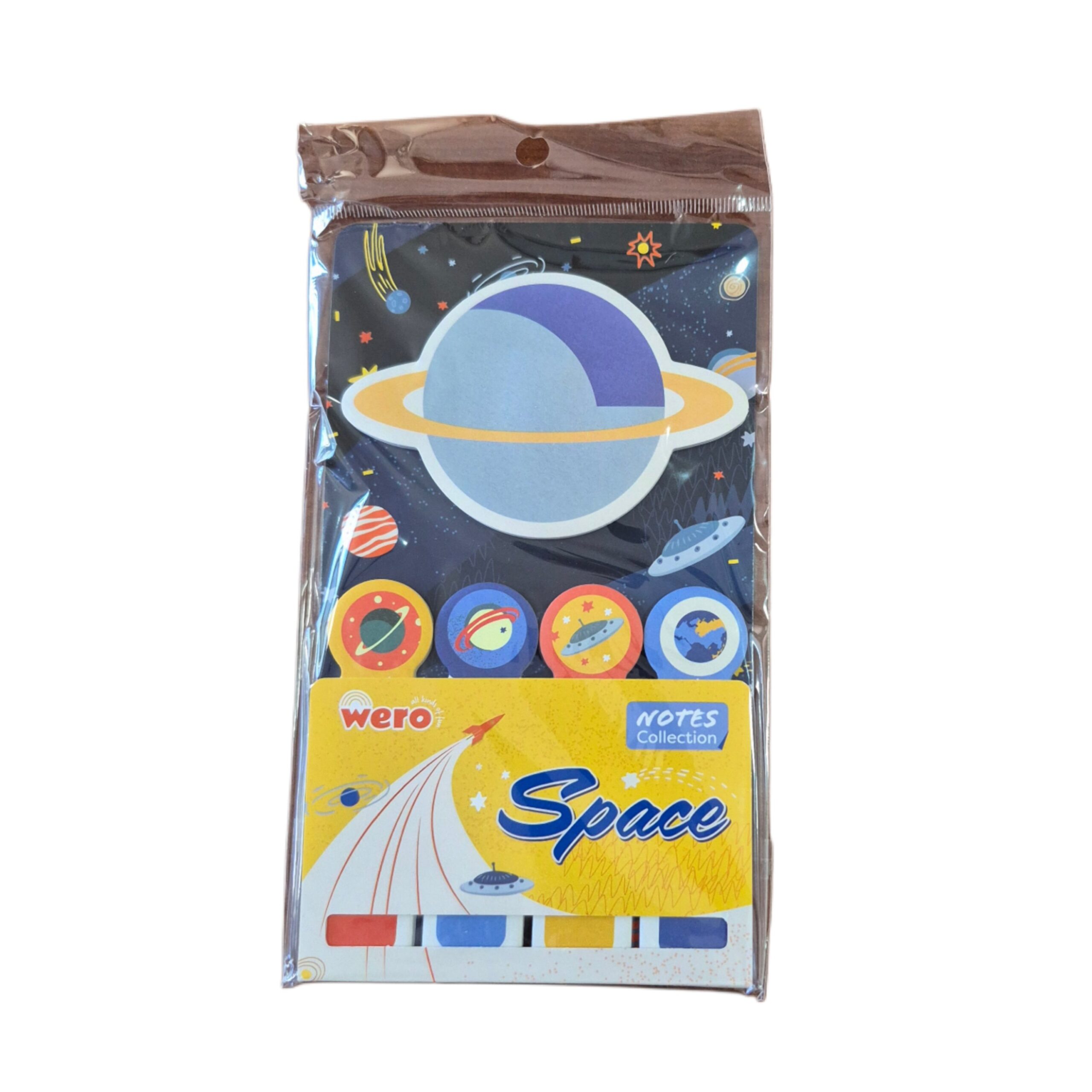 NOTA ADHESIVA BLOCK NOTAS + BANDERITAS SPACE WERO