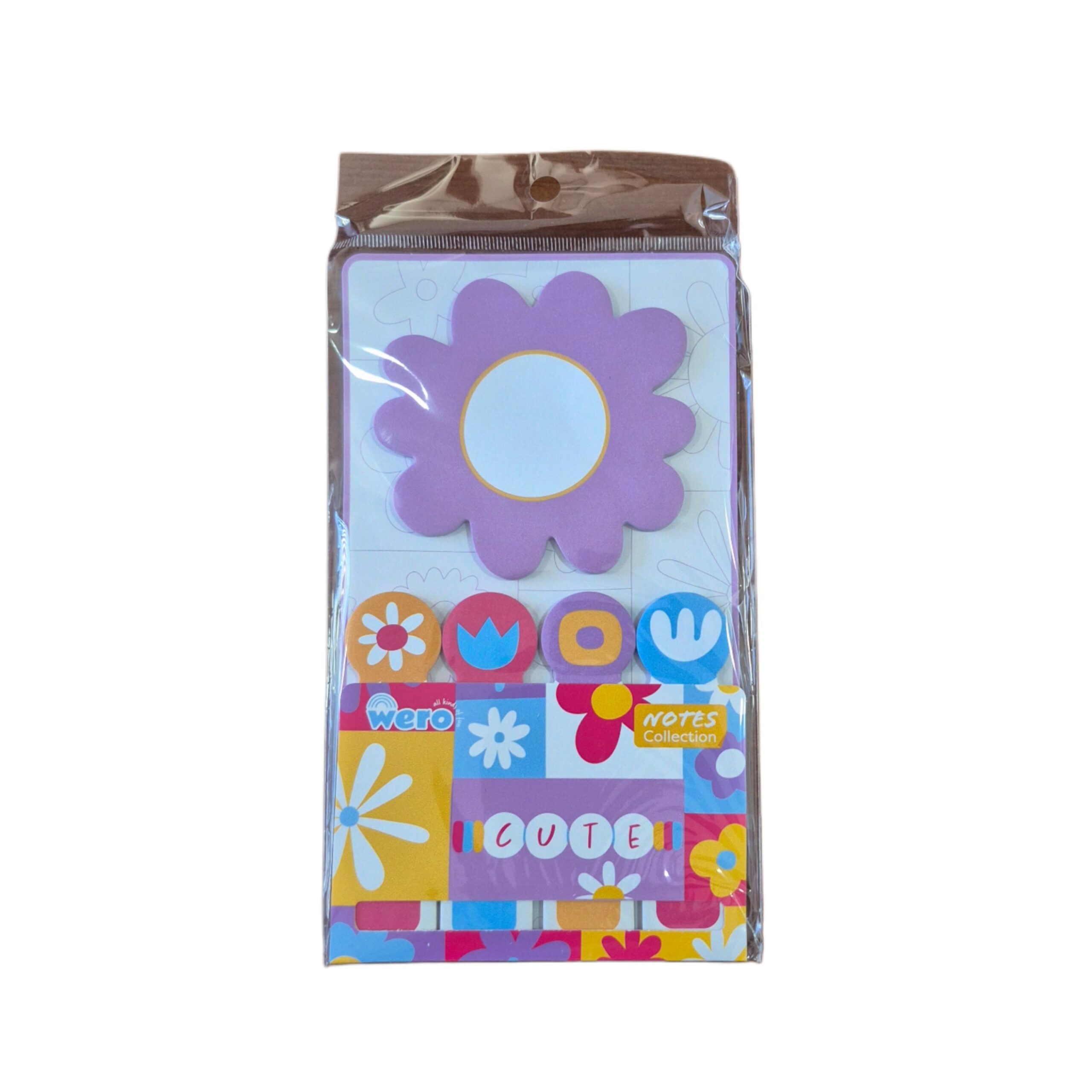NOTA ADHESIVA BLOCK NOTAS + BANDERITAS CUTE WERO