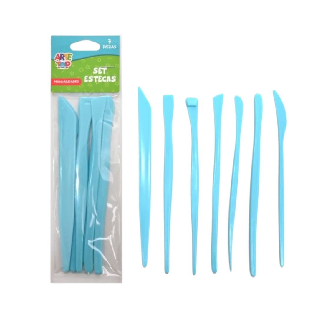 SET 7 ESTECAS PLASTICAS ARTE TOP